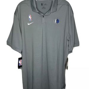 Nike⭐️ Dallas Mavericks Statement Coach Dri-Fit Polo Men Large - Tall  Gray NBA